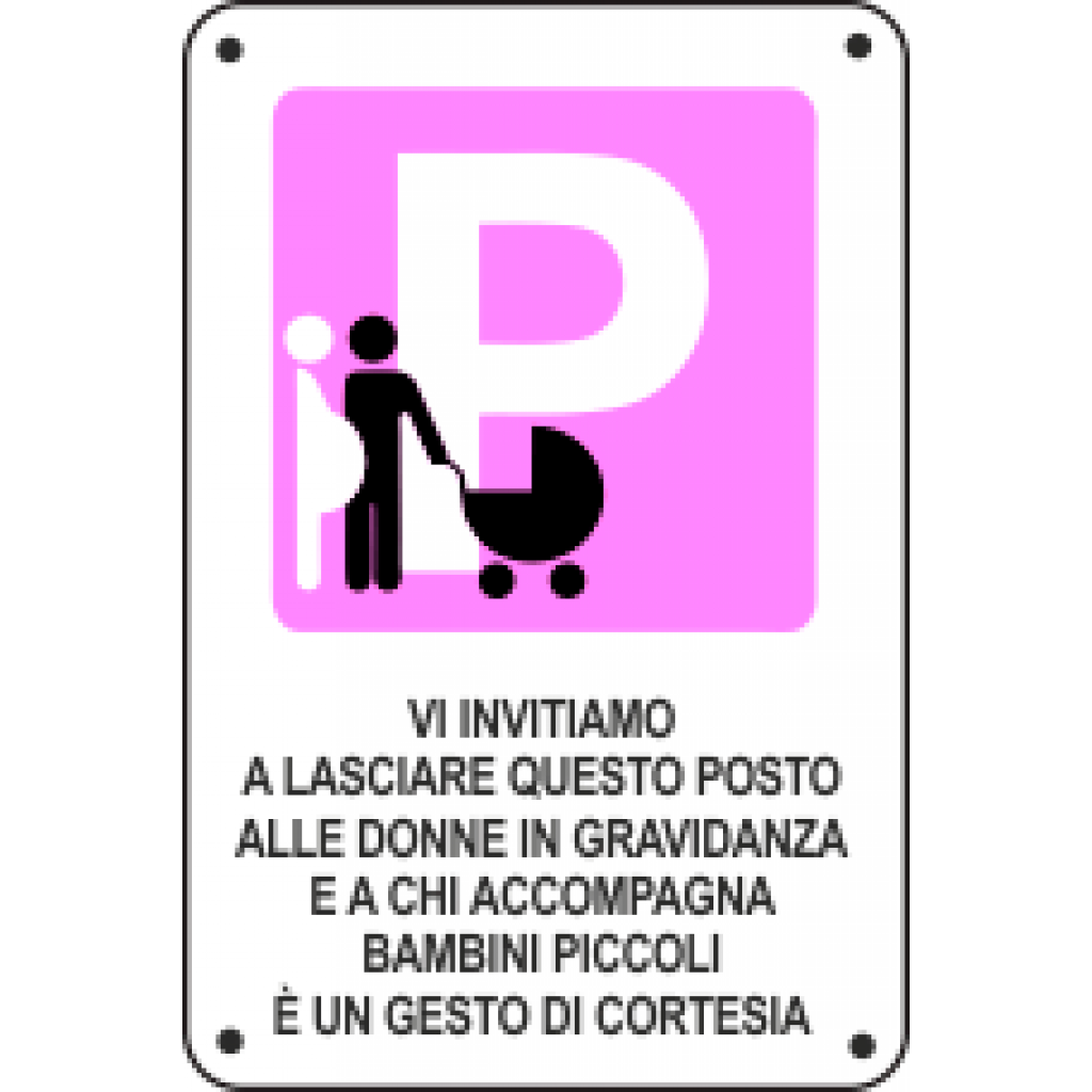 Cartello Parcheggio Kiwi Star Rosa - Adesivo In PVC 42x30 Cm - 6