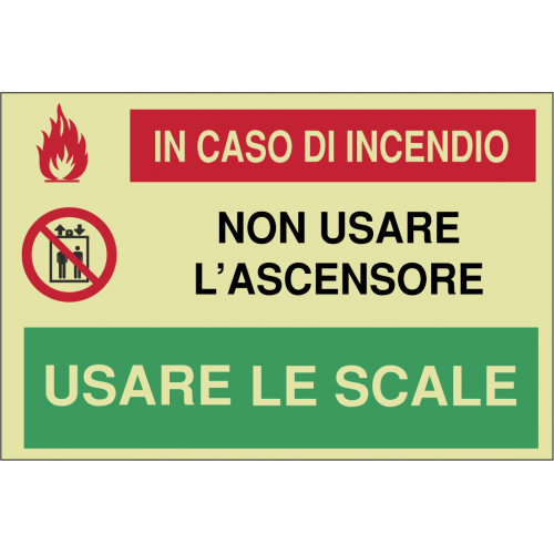 Cartello Di Evacuazione/emergenza Quadrato - Freccia Direzionale A Destra Fotoluminescente Rigido