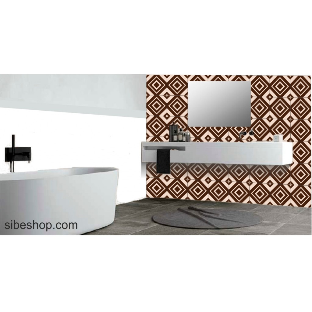 Adesivi Piastrelle Bagno E Cucina GRAZDesign - Tema Marittimo Con Faro, 8 Pezzi 20x20 Cm