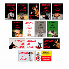 Cartello ATTENTI AL CANE 30x20 Cm In Alluminio Composito 3mm – Stampato UV, Con Fori – Pitbull - Made In Italy - 2
