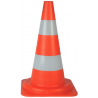 X5PZ CONO STRADALE spartitraffico birillo segnaletico h. cm. 53 base 29x29 EUR 49,90 - IT